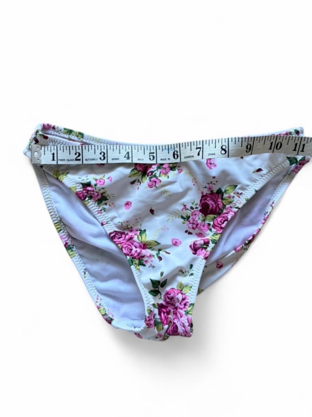 Floral Ruffled Bikini Set in with Pink Roses - Picture 6 of 8